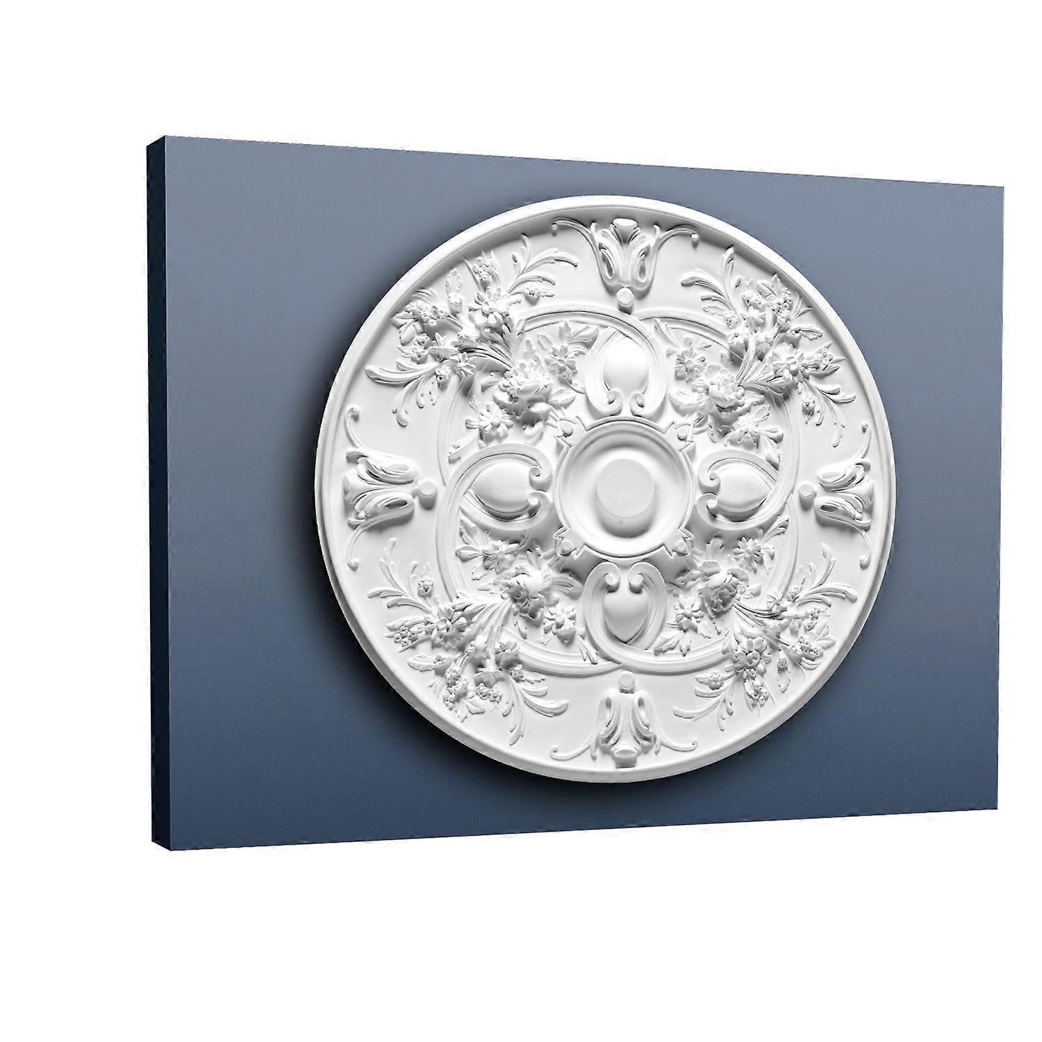 Orac Decor 1 x Ceiling rose R24 LUXXUS white Purotouch® pre-primed lightweight, sturdy, dimensionally stable