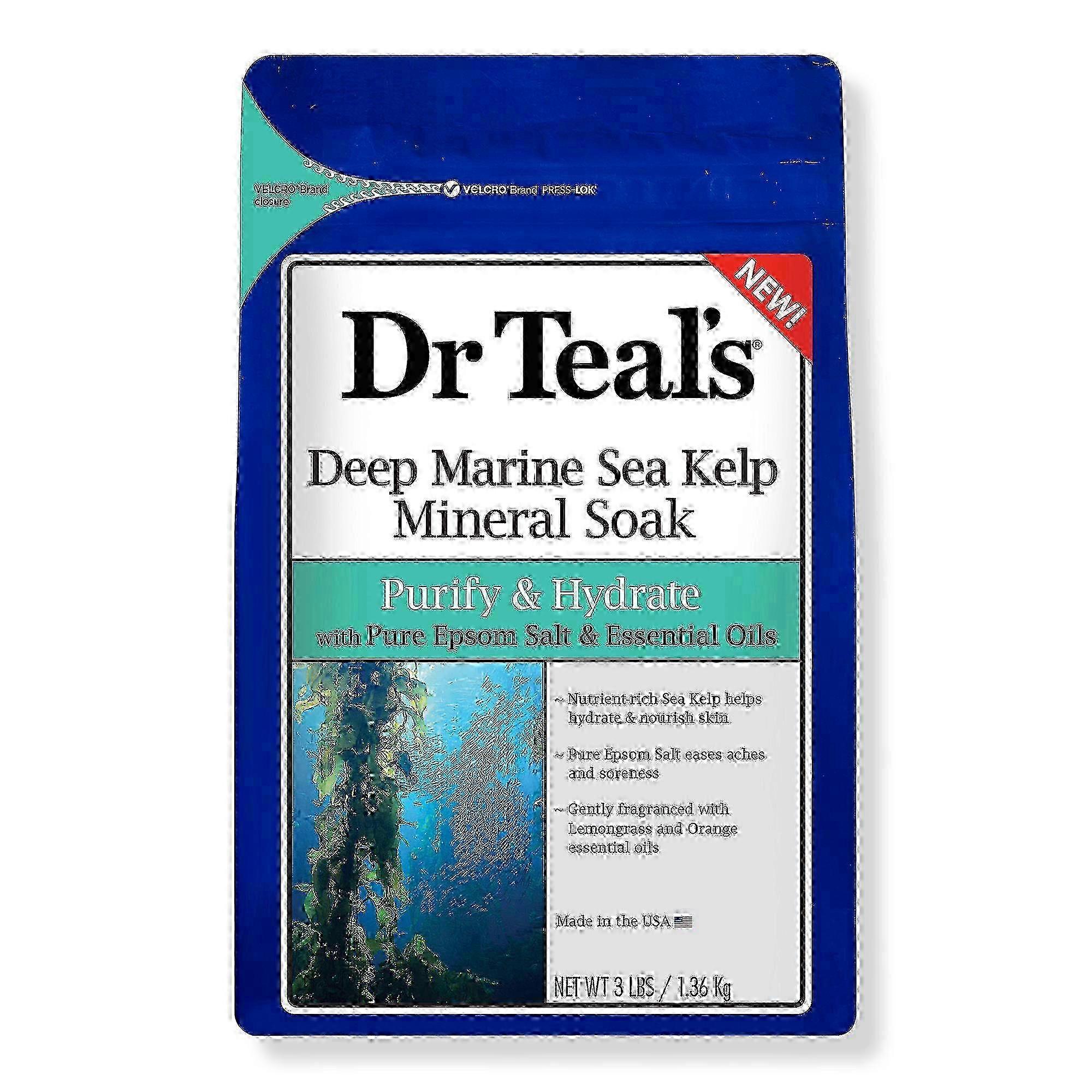 Dr Teal's Deep Marine Sea Kelp Mineral Soak Purify & Hydrate., 48.0 Oz