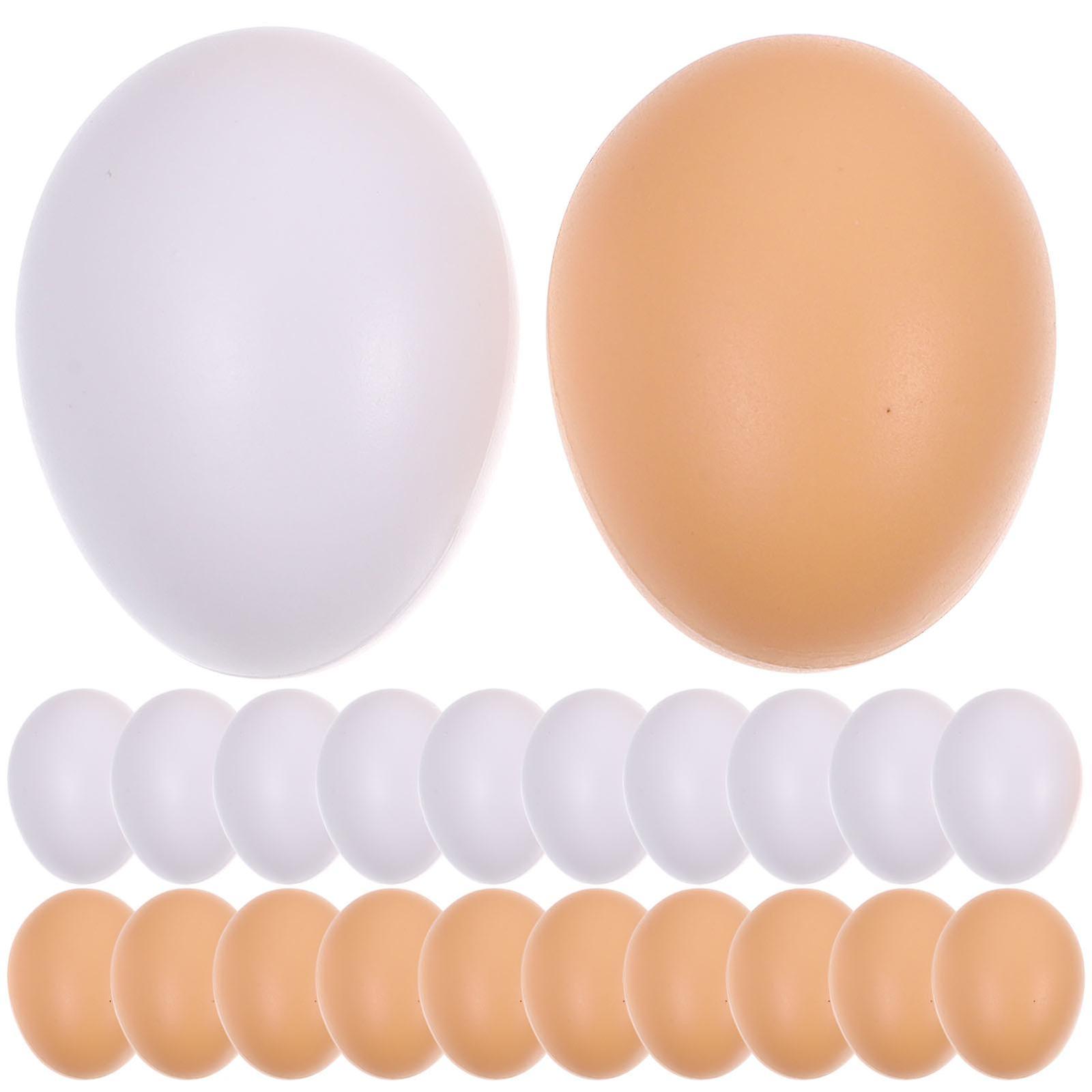 40pcs Plastic Easter Eggs Diy Egg Toy Props Easter Painting Eggs Simulation Eggs
