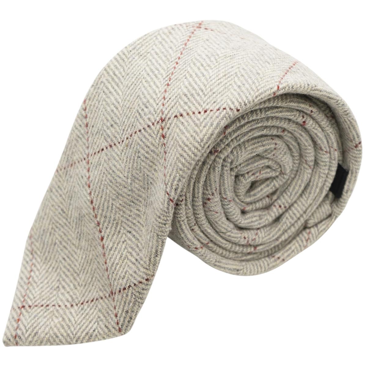 Light Grey Herringbone Tie