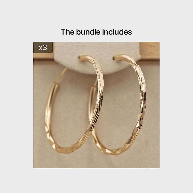 18k Gold Plated Earrings: Make A Statement With Simple Big Circle Hoops