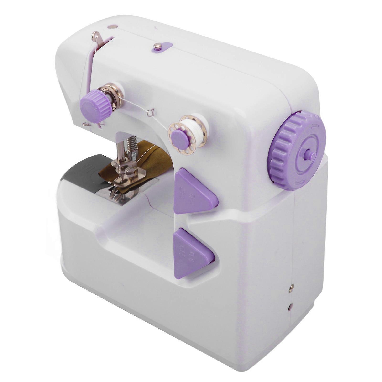 Mini Sewing Machine Portable Home Electric Micro Mini Desktop Sewing Machine 100?240V for Small Projects Quick Repairs EU Plug