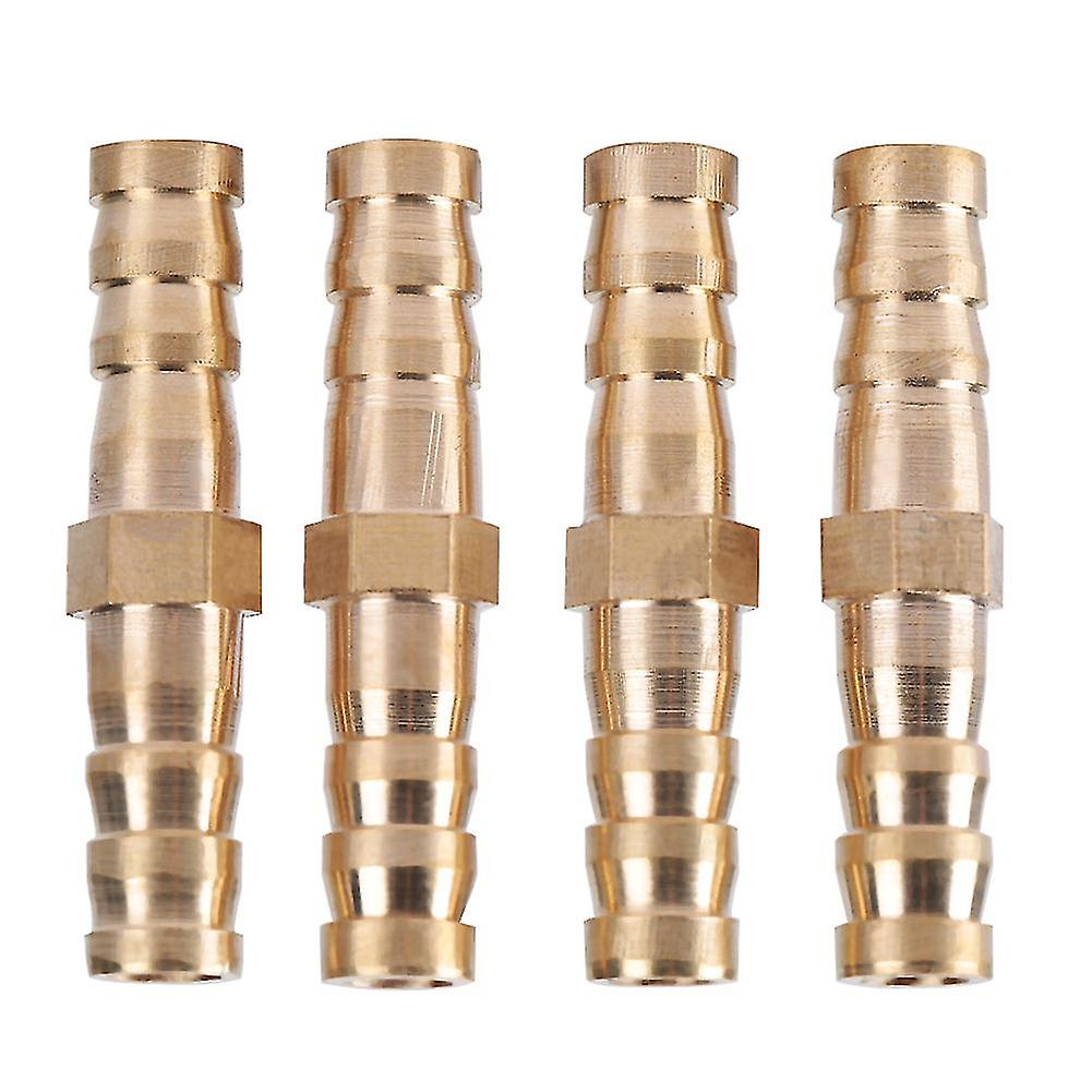 Brass Hose Barb Fitting, Tail Reducer, Reducing Connector (8mm-8mm, 4pcs)