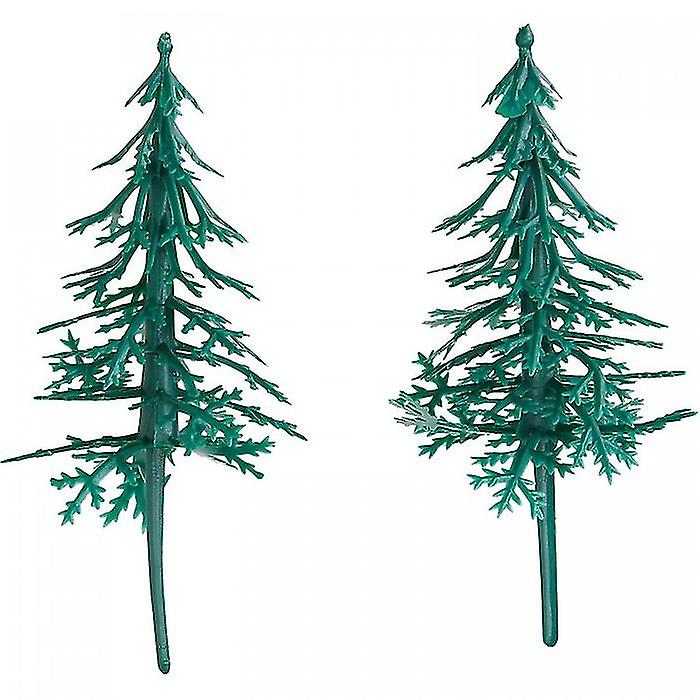 Jubiläumshaus Tannenbaum Plastik-Tortenaufleger (2er-Pack)
