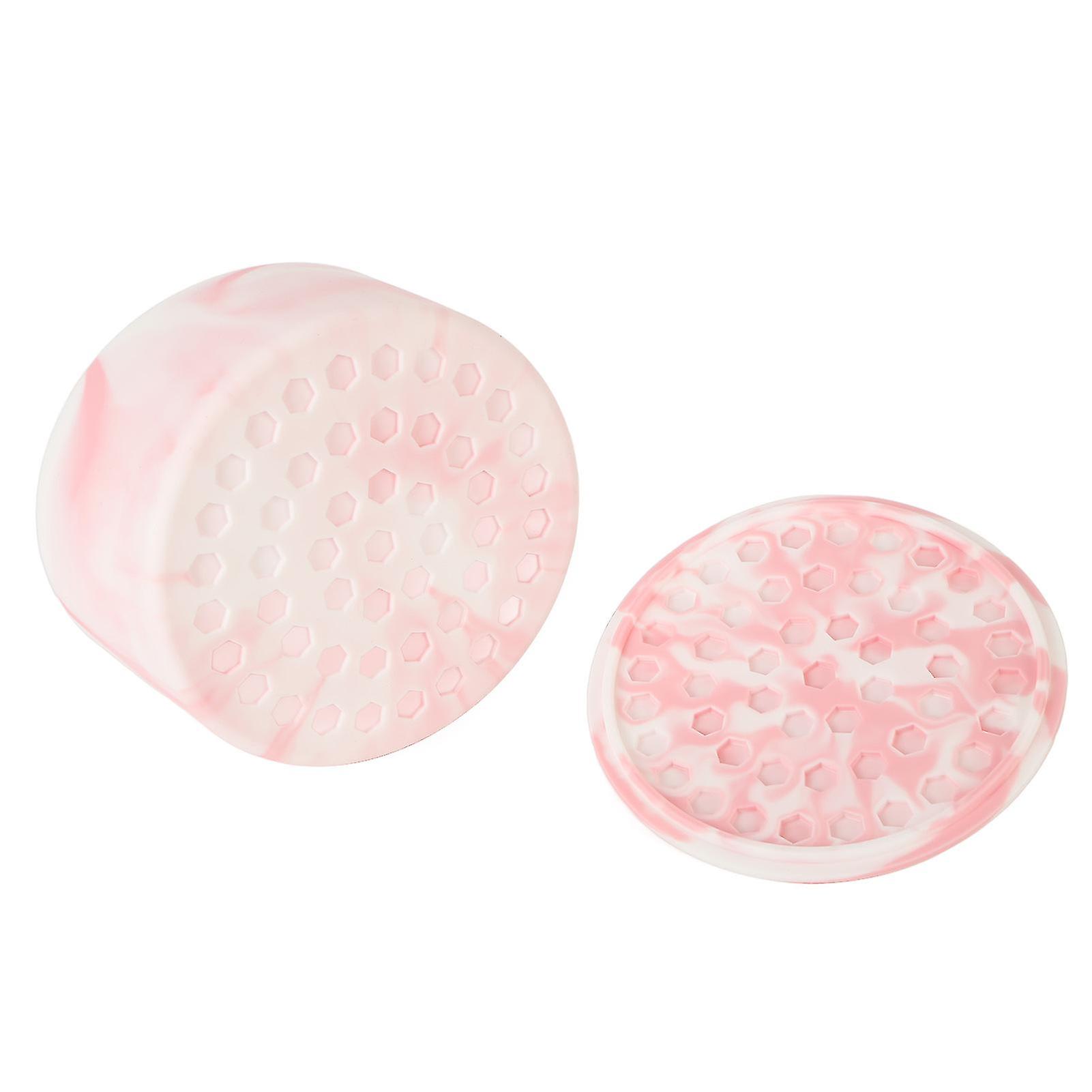 Coffee Filter Storage Holder Light Weight Silicone Holder Anti Dust Round Coffee Filter Dispenser for Home Coffee Shop Pink White