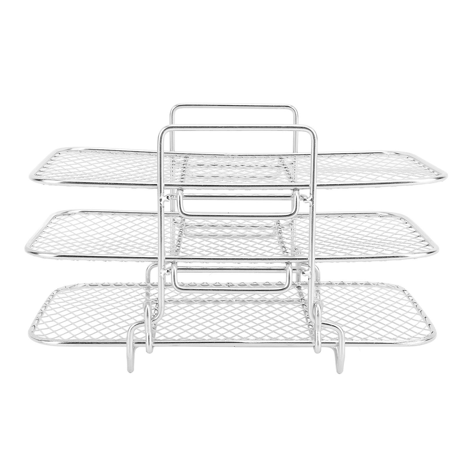 3 Layer, Stainless Steel, Fryer Rack, Stackable, Grill Rack, Baking Rack