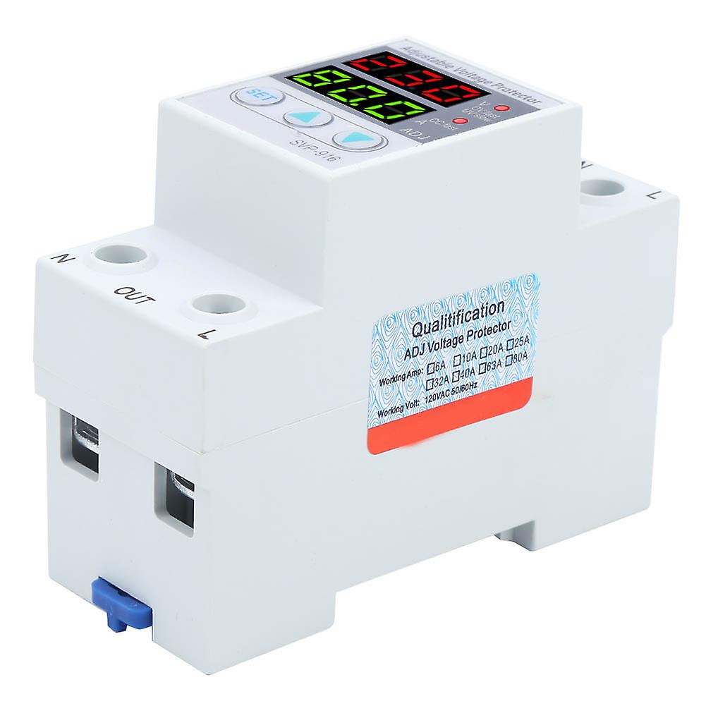 SVP‑916 100‑130VAC Adjustable Over and Under Voltage Protector Delay Reset Protector80A 