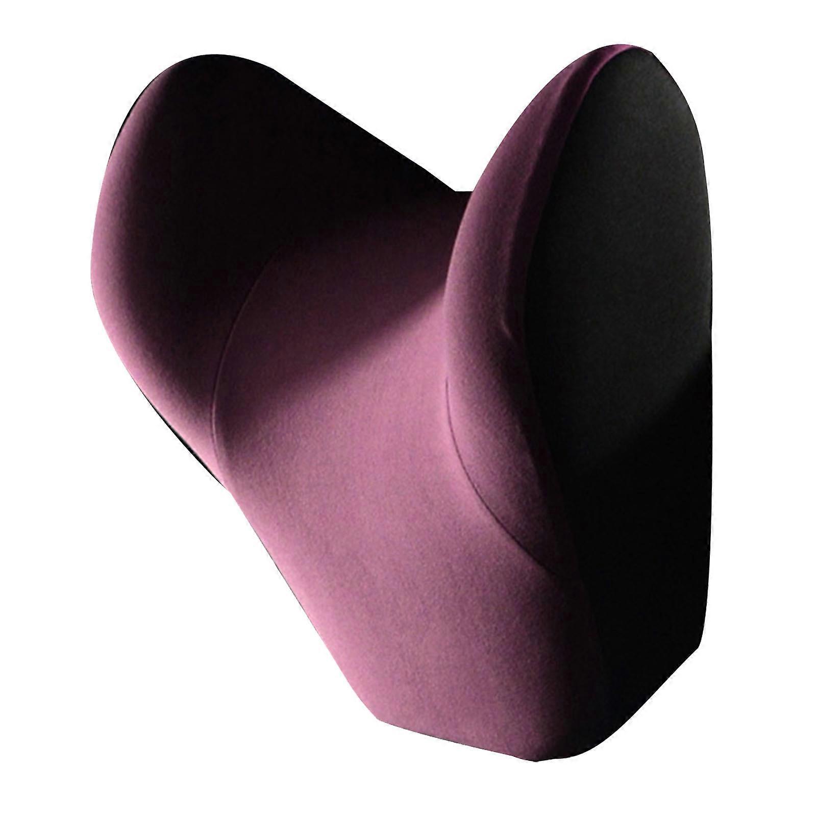 Coussin de siège auto en mousse à mémoire de forme, respirant et doux, coussin de soutien du cou et du dos pour la conduite, rouge et violet