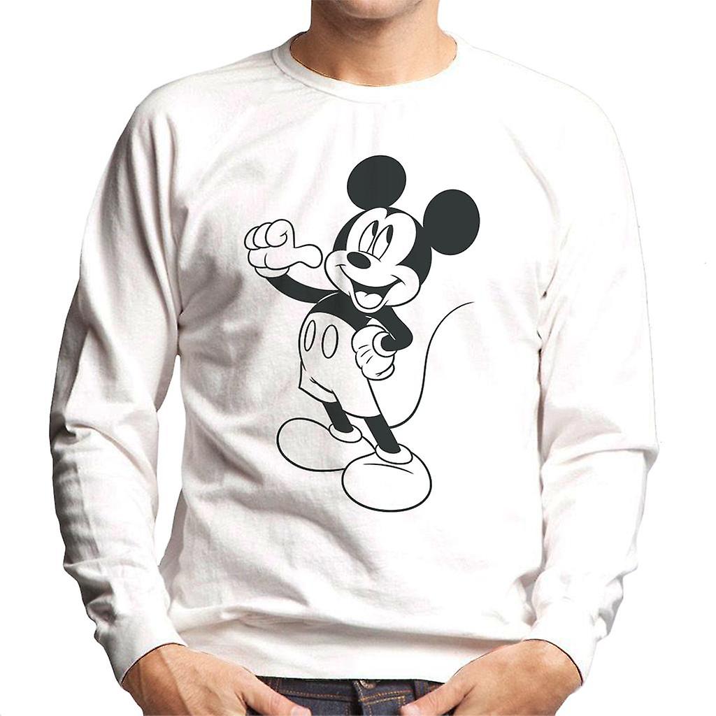 Disney Mickey Mouse Classic Black Sketch Men's Sweatshirt