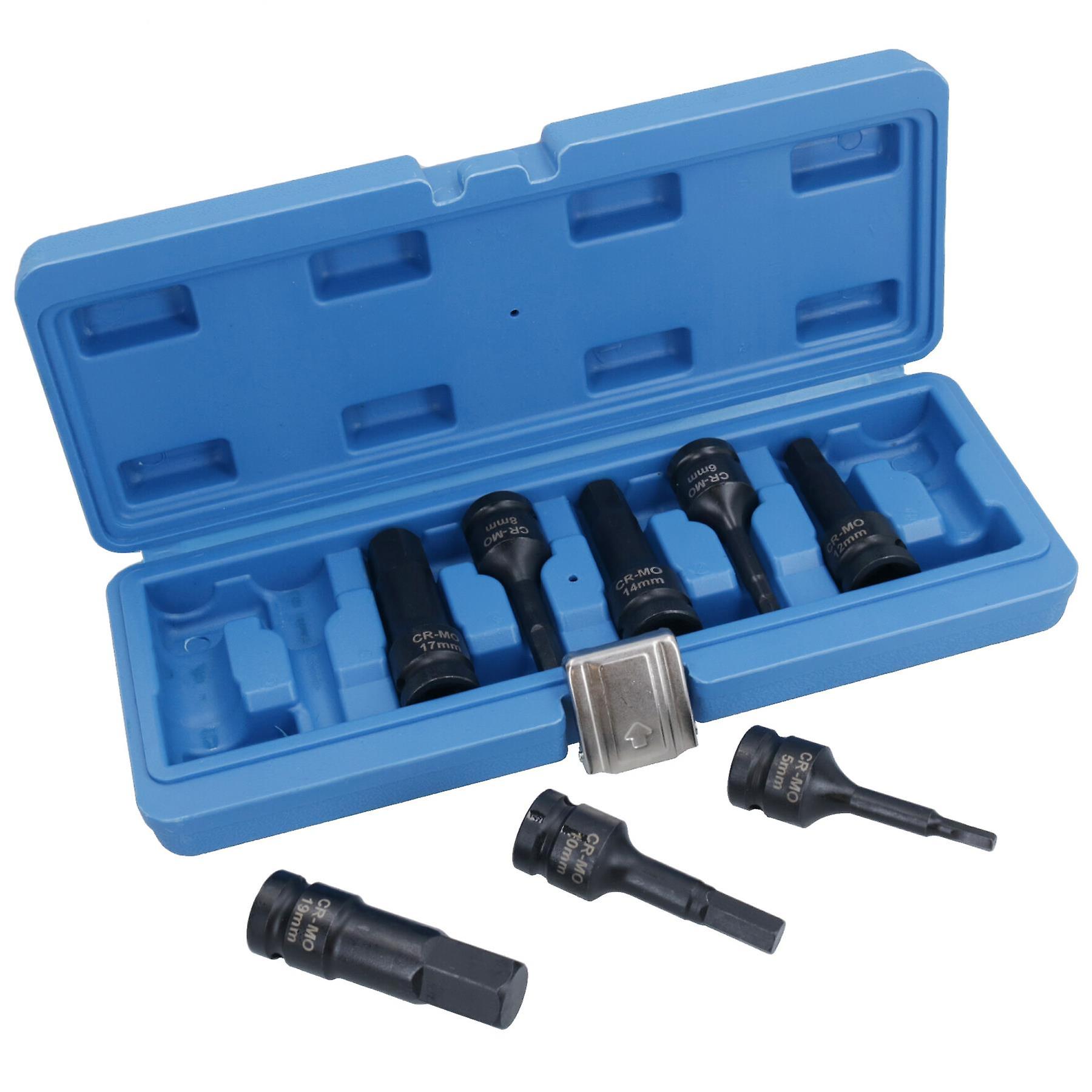 1/2" Drive Allen / hex key bit impact socket set H5 - H19 Metric Deep AT772