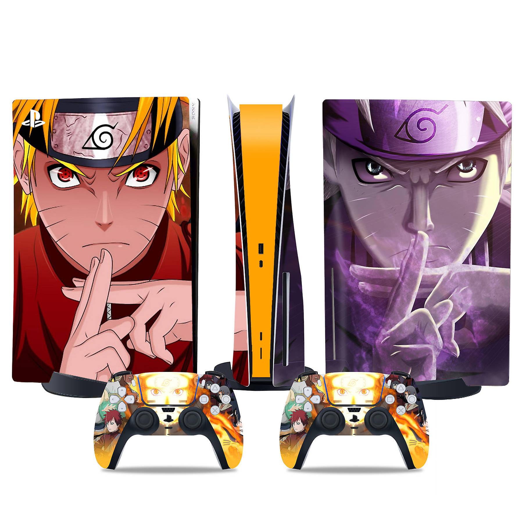 PS5 optical drive version sticker, cool PS5 skin, controller handle,for PS5 console and controller,NARUTO