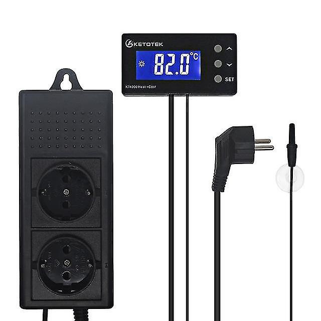 Kt4000 Eu/us Plug Digital Thermostat Temperature Controller For Aquarium Thermostat Regulator With Waterproof Sensor Outlet