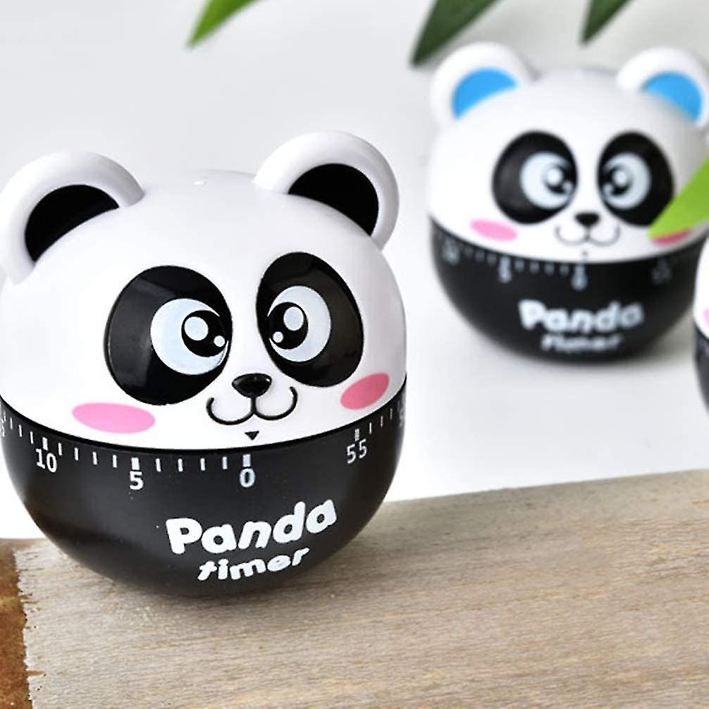 2024Kitchen Egg Timer Cute Classroom Timer Panda-shaped Mechanical Kitchen Baking Cooking Timer Reminder