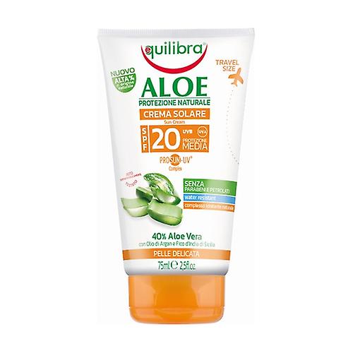 Aloe Sun Cream SPF 20 Travel Size 75 ml of cream