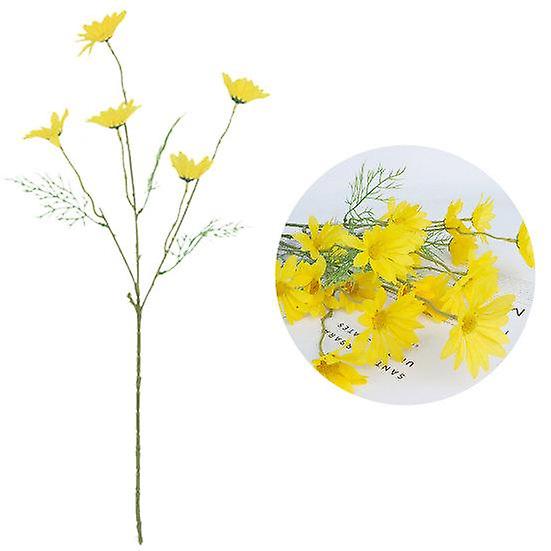 1 Pc Fausse Fleur 5 Têtes Vive Colorée Spéciale Large Application Fleur Artificielle pour Table
