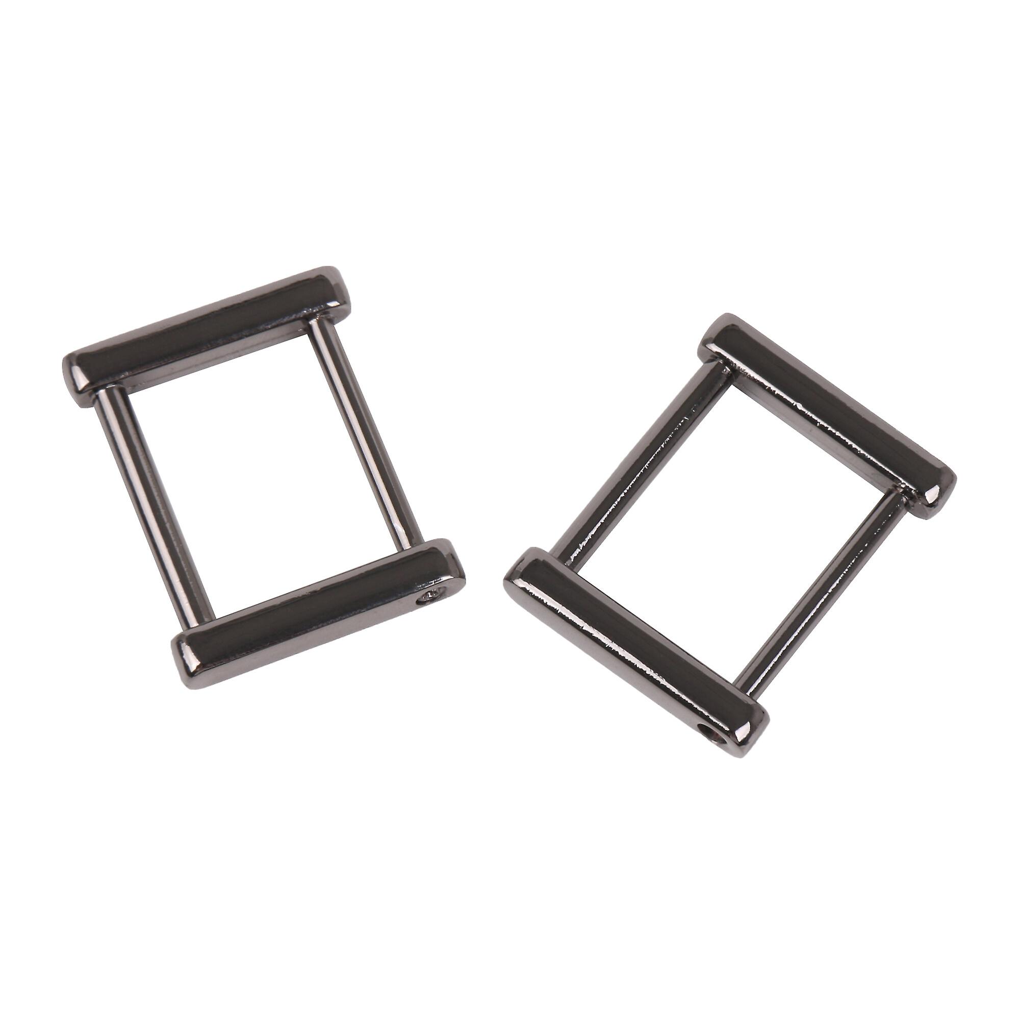 4 Pcs Detachable Screw In Square Shackle 0.91inch Inner Diameter Black