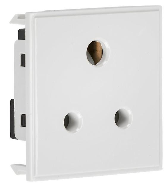 Knightsbridge 5A unswitched round socket module 50 x 50mm - white - NET5AWH