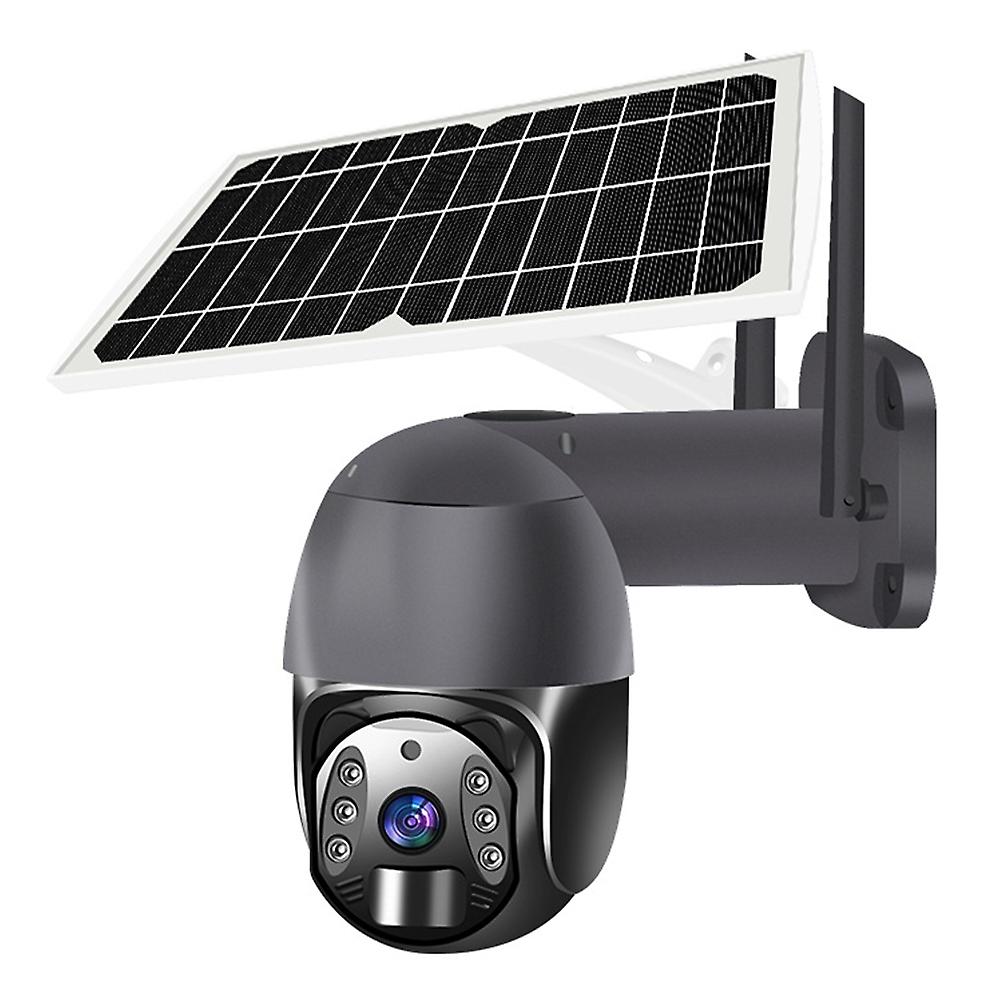 Q6 HD 3MP 4G Network Solar Security Camera Home Monitor - Black / EU Version