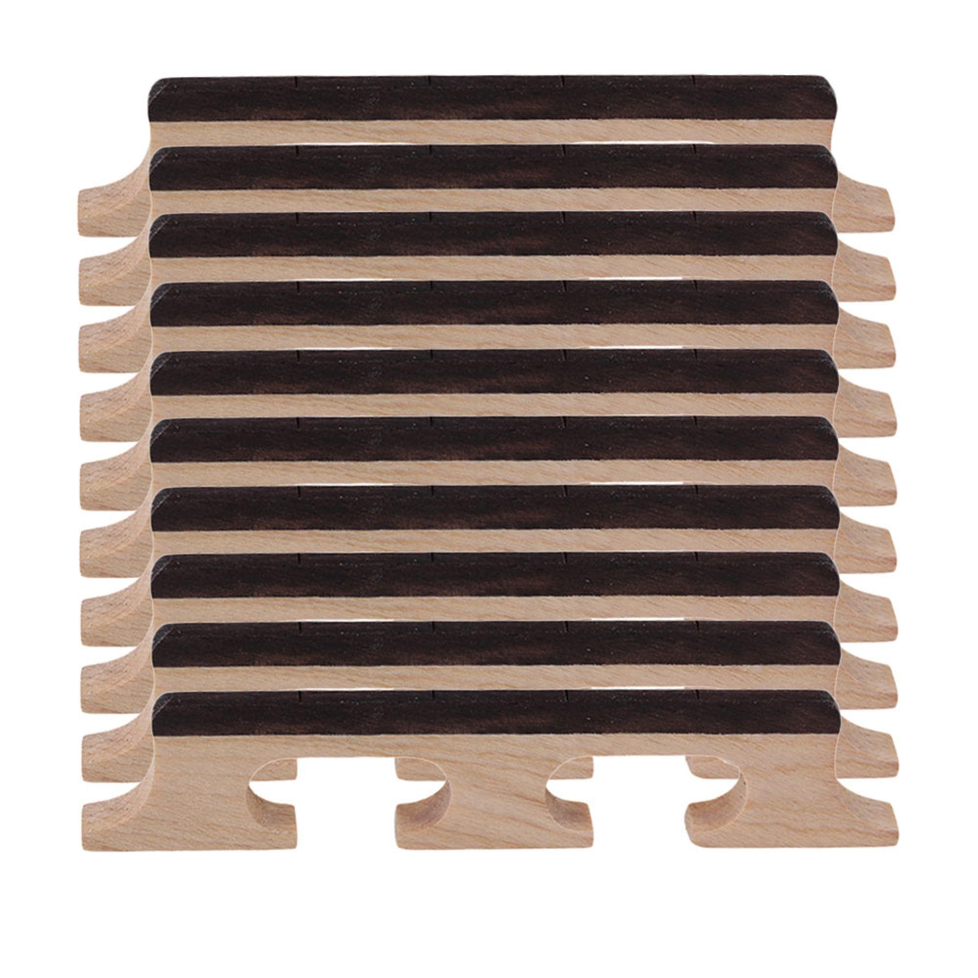 4 String Guitar Bridge Maple for Ukulele Banjo Set of 10 Wood Color