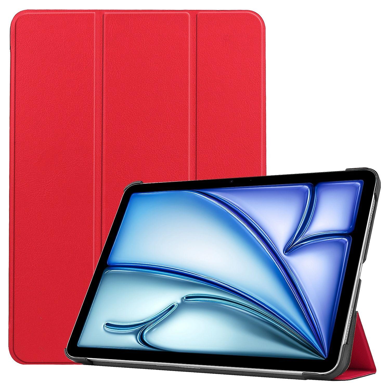 Solid Color Leather Tablet Case For iPad Air 11 2024