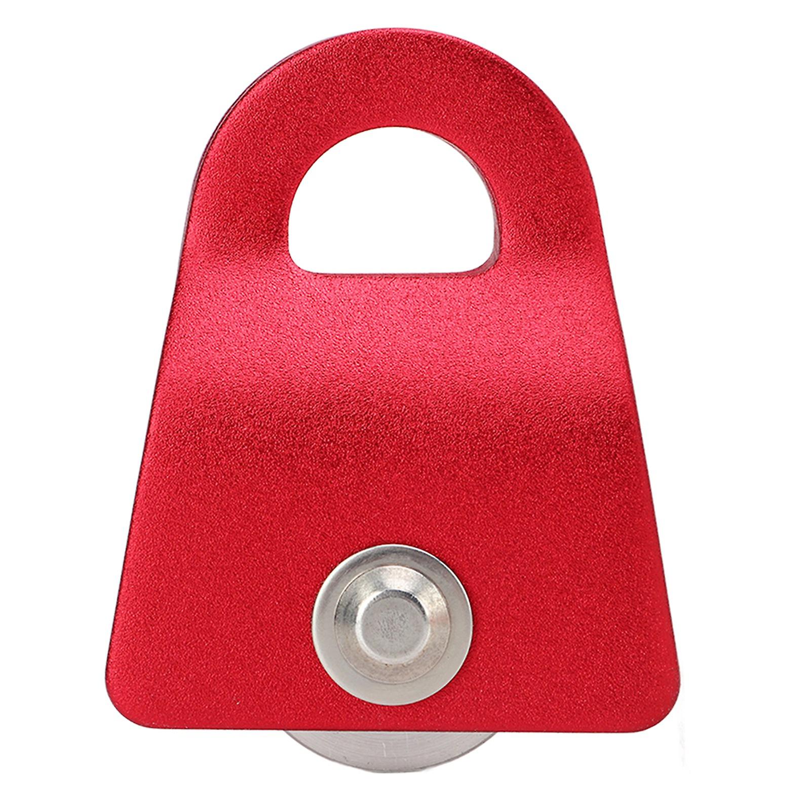 20KN Climbing Pulley Aluminum Mg Alloy Side Swing Downhill Pulley for Mountaineering Skiing Red