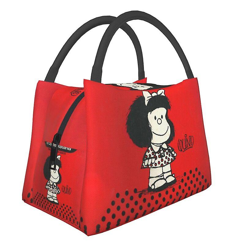 Mafalda A Contestataria صناديق غداء قابلة لإعادة الاستخدام كينو كوميك مانجا برودة طعام حراري معزول حقيبة غداء مستشفى حاوية صنوبر