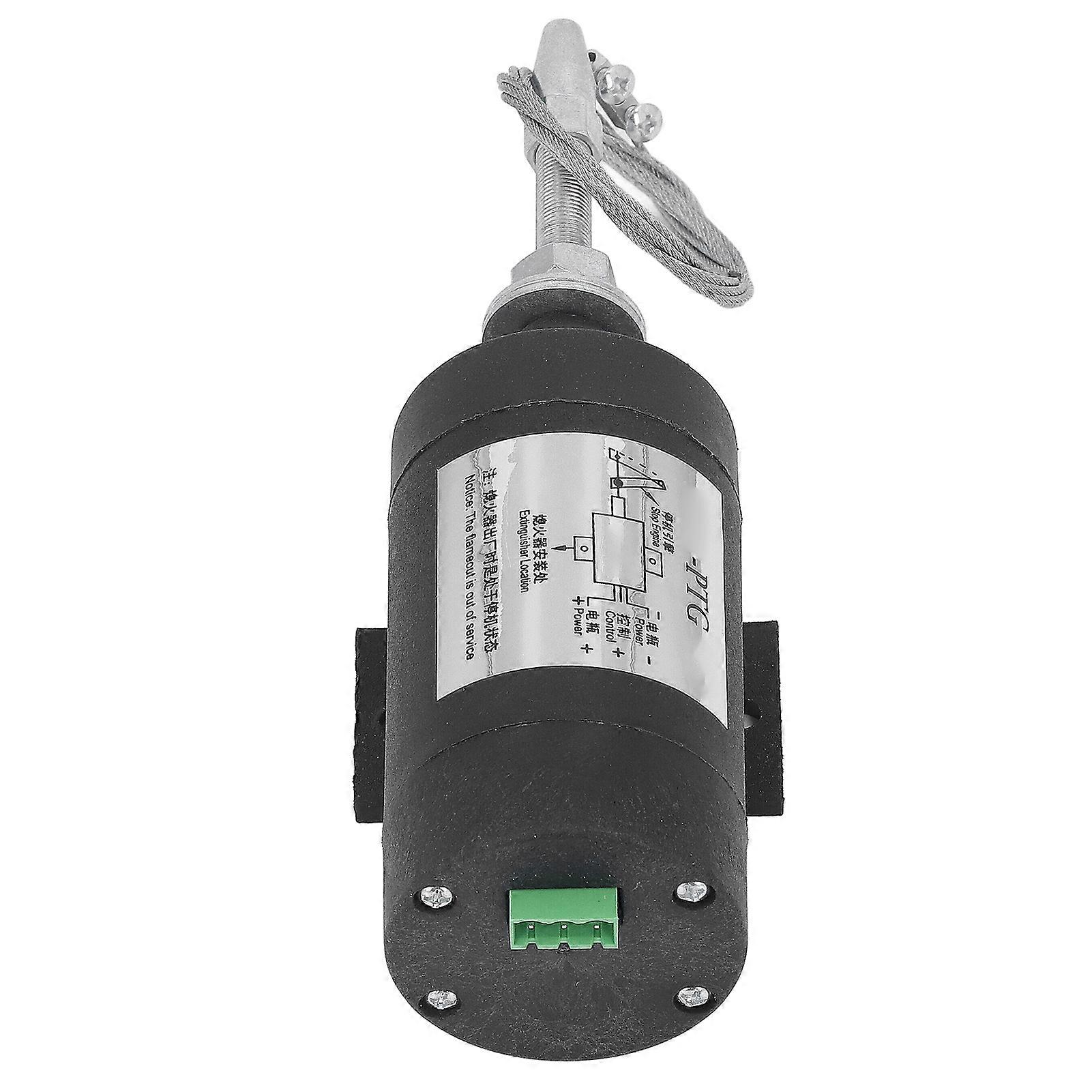 Engine Stop Valve Low Working Current Overload Protection Fuel Shut Off Solenoid Valve for Diesel Engine Power On Normally Closed 24V 