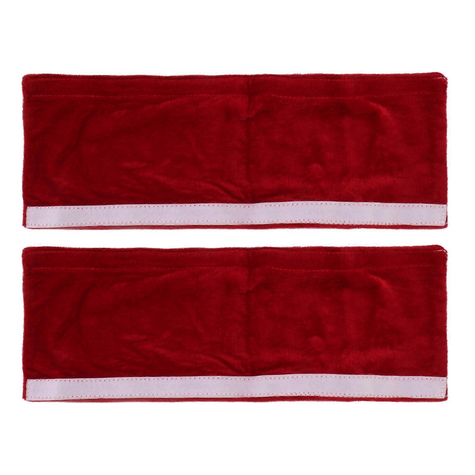 2pcs Refrigerator Door Handle Covers Soft Dustproof Refrigerator Handle Gloves For Kitchen Dining Claret