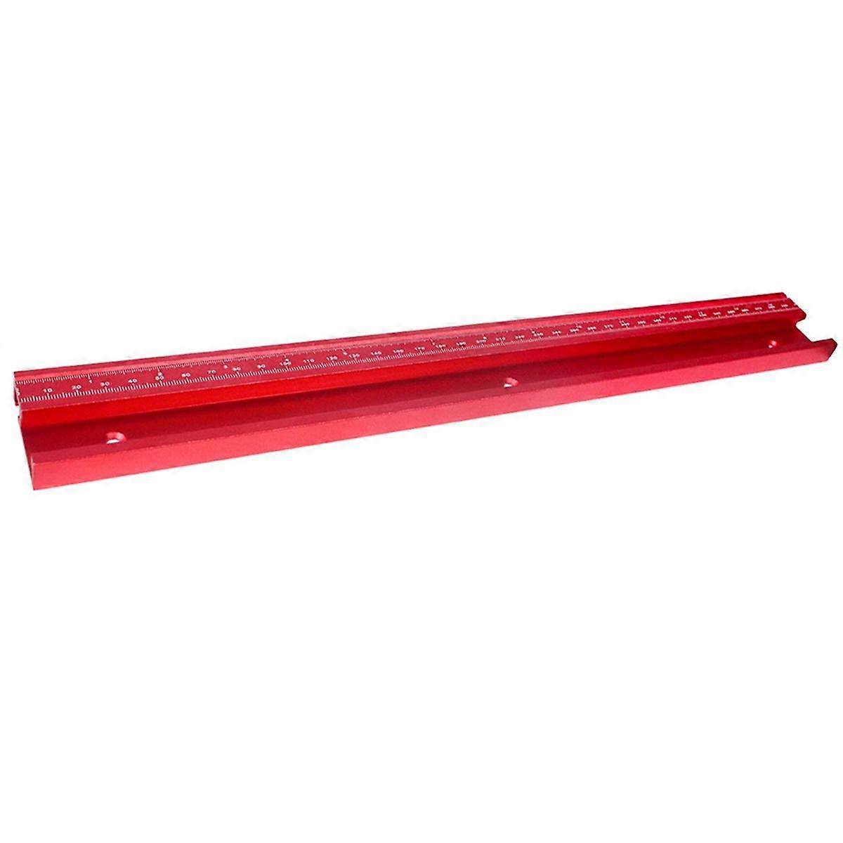 T-Track 45 Chute with Mm/Inch Scale Alloy Red T-Tracks Slot Miter Track 40cm Woodworking Saw Table Workbench DIY Tools
