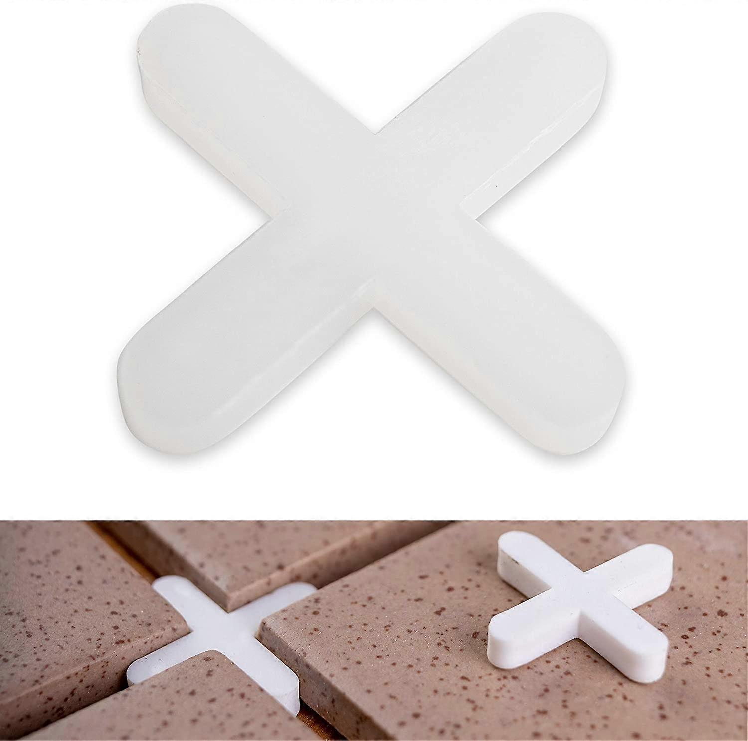 Tile spacers, 4mm thick, 1000x, Cross joints for even spacing when laying tiles, Cross joint spacers can be grouted