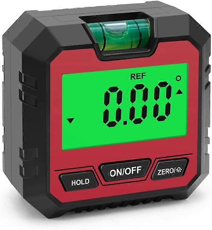 Precision Digital Inclinometer Electronic Goniometers Magnetic Base Digital Protractor Angle Finder Bevel Box -Red