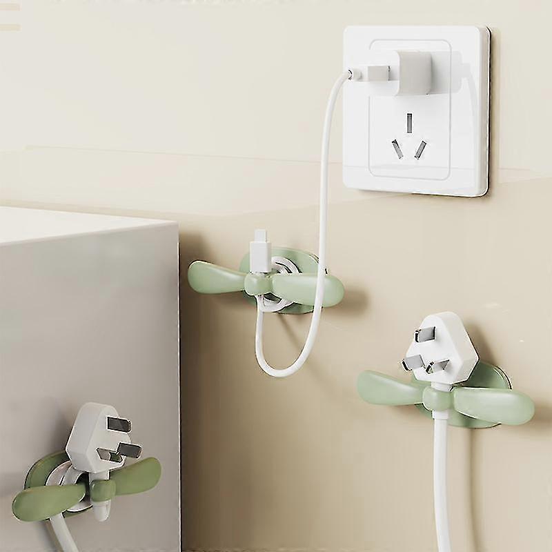 3PCS Cable Manager Plug Holder Cable Cable de pared Clip de pared VERDE