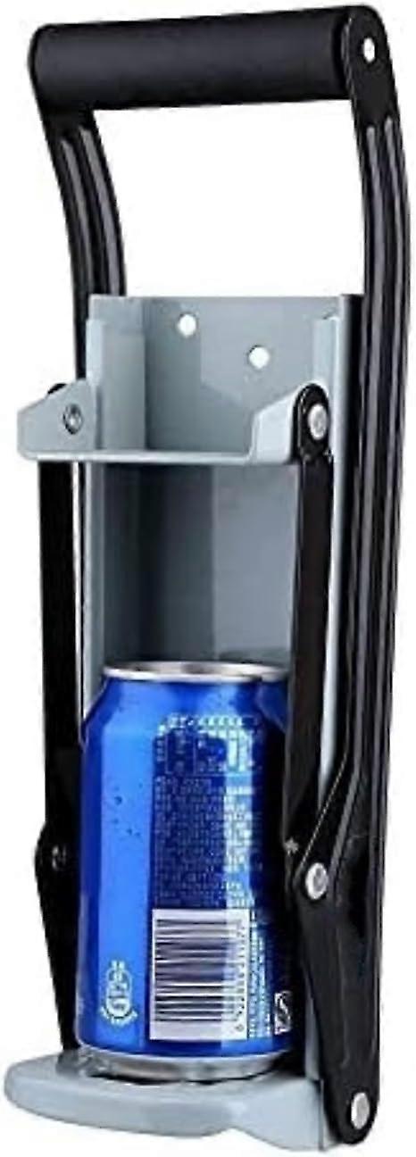 Can Press with Built-in Bottle Opener Can Crusher Wall Mount with Lever Arm for Beverage Cans up to 16 oz Recycling Tool for Beer, Soda