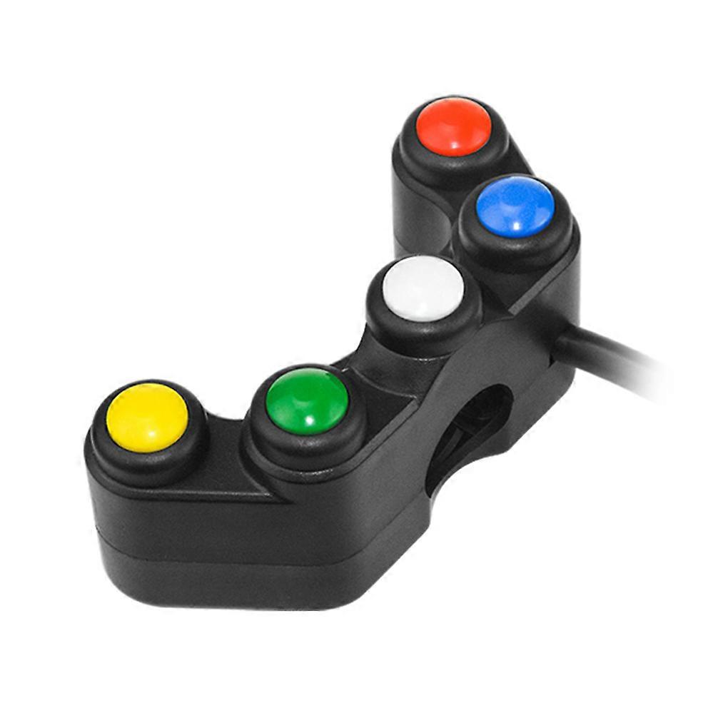 Motorcycle Light Switch 5 Button Self-lock Motorbike Handlebar Speaker Electronic Upgrading Scooter Control Accessory
