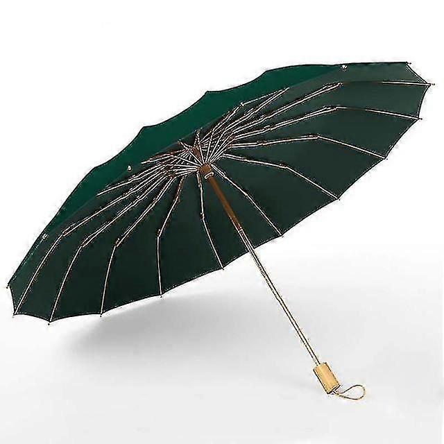 Strong Wind Resistant 3-Folding 16K Manual Umbrella