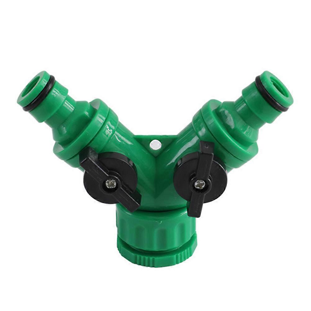 2pcs Y Type Hose Pipe Splitter Plastic Garden Double Pass Ball Splitter Hose Pipe Tap Connector