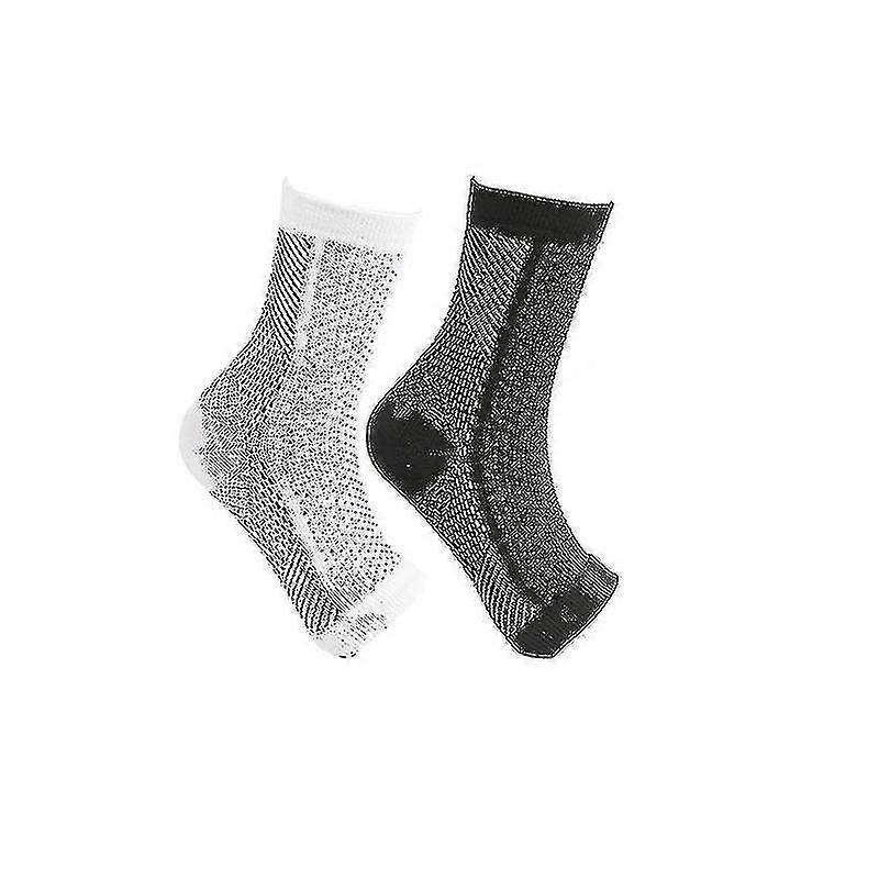 2pairs Neuropathy Compression Socks Ankle Arch Support Protect Socks(