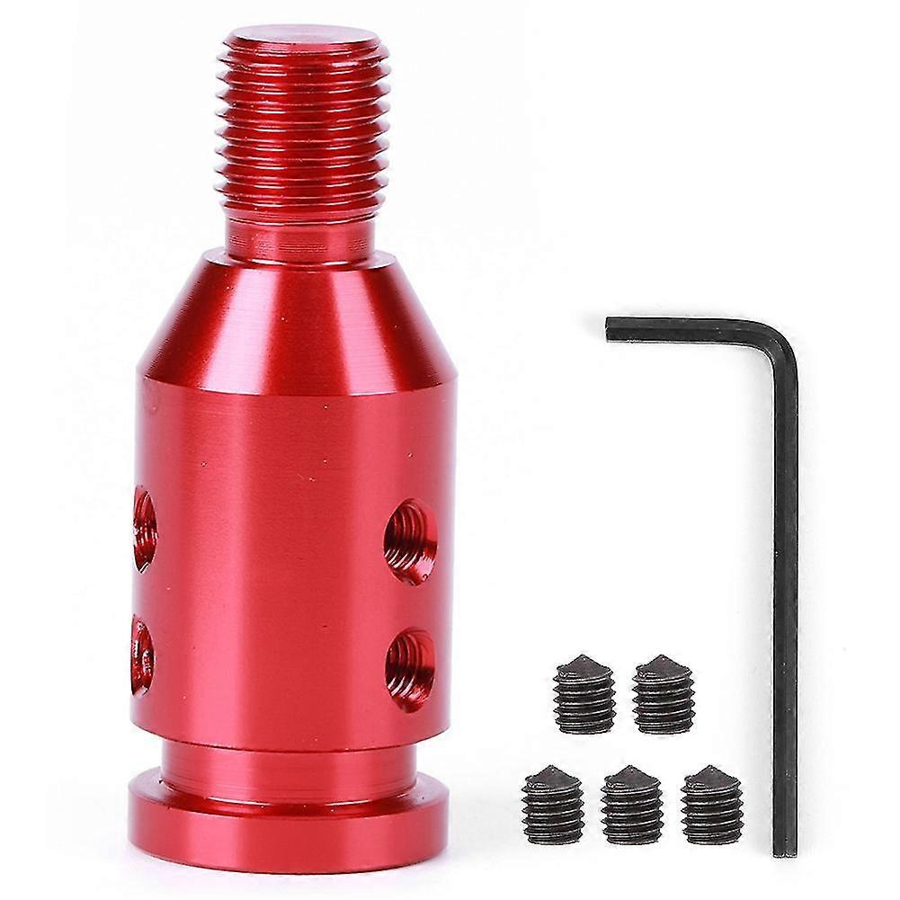 M12x1.25 Shift Knob Adapter Universal Threaded Knobs Boot Retainer for Shifter Level Red