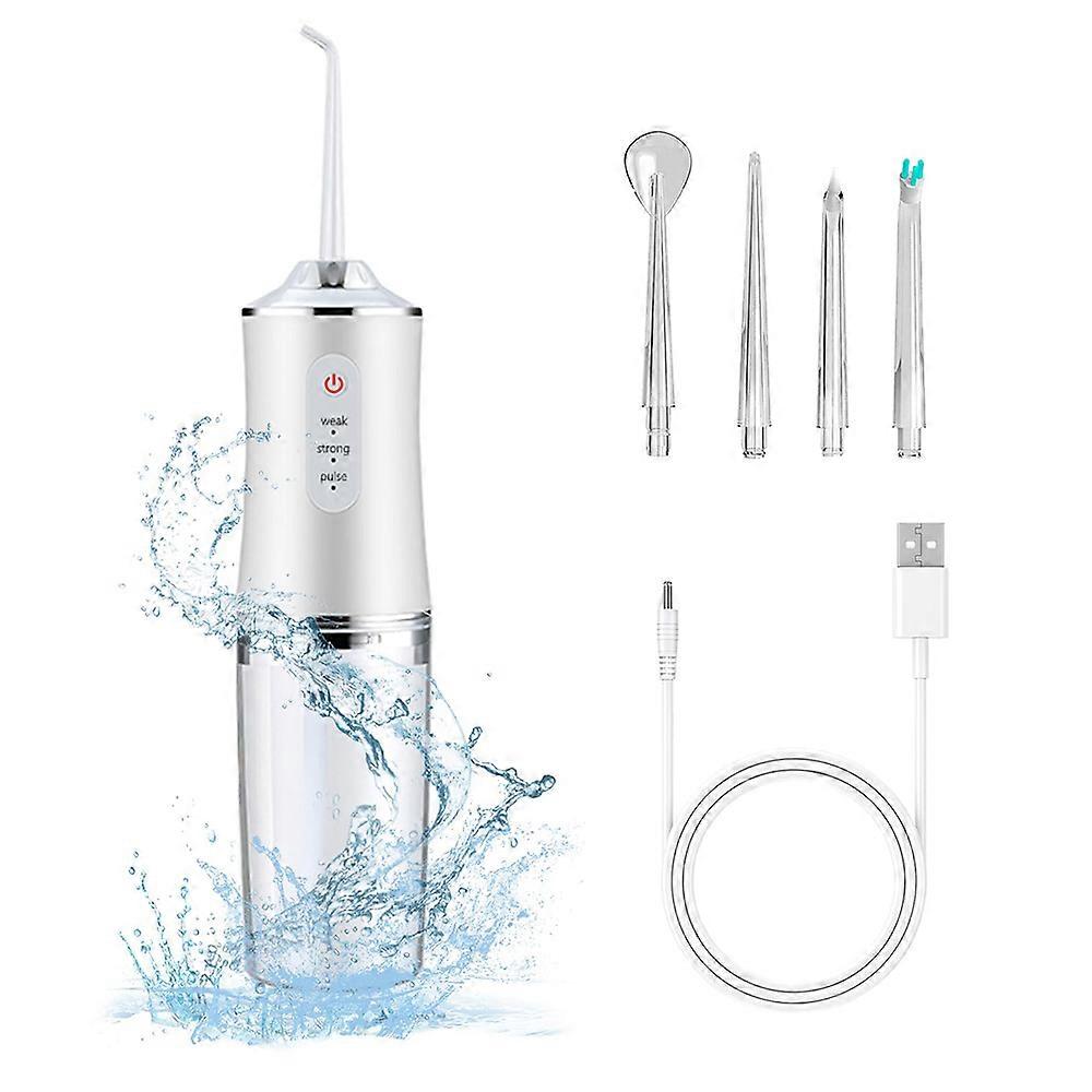 Electric Water Flosser Cordless for Teeth, 3 Modes 4 Jet Tips Rechargeable Travel Portable