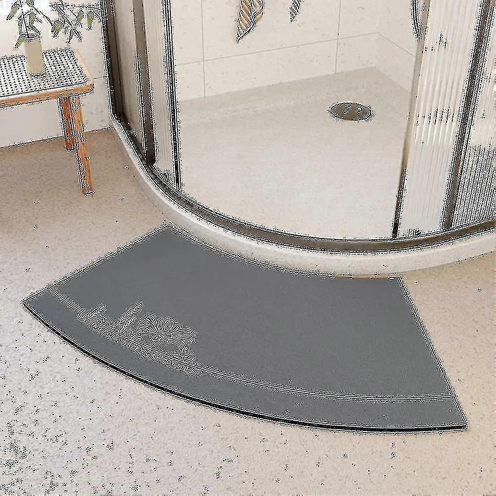 Mott 50 Fast Drying Corner Shower Mat Non Slip Curved Bath Mat For Circular Shower Soft Absorbent Sector Carpet For Bathroom Comfotable Footmatpad Pin