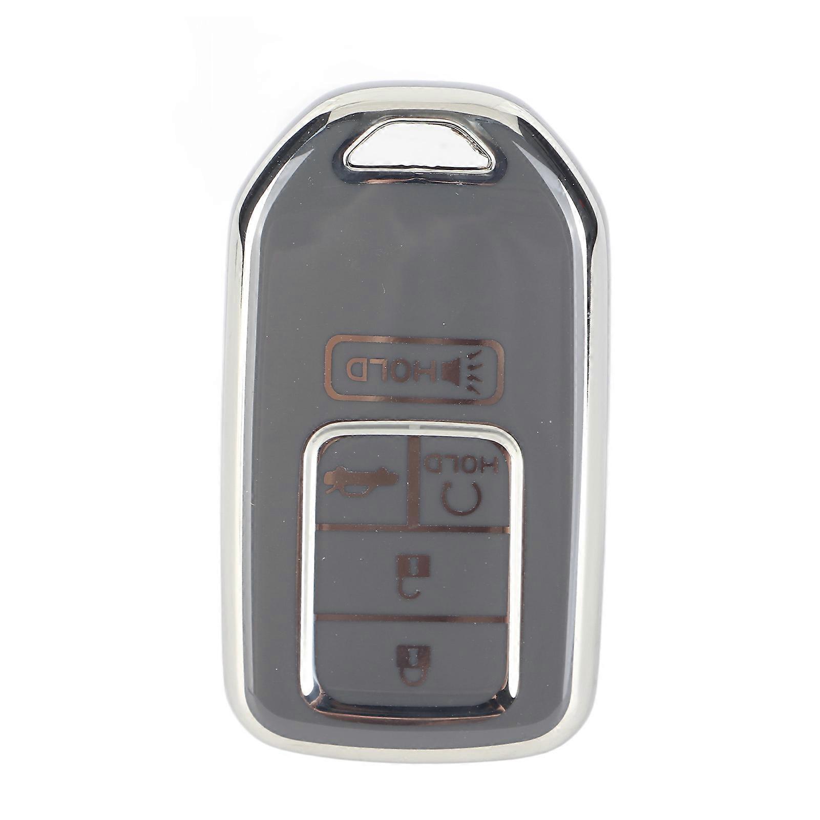 Car Key Fob Cover Simple Style TPU Remote Keyless Key Fob Protection Shell for Civic Avancier XRV Crider Fit CRV Concrete Grey 5 Keys