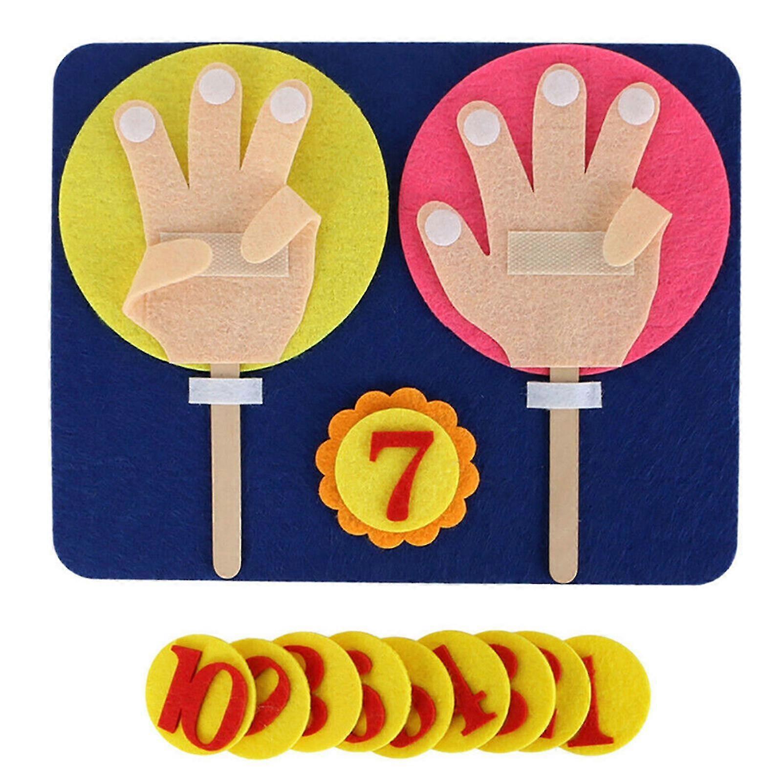 felt finger math toy finger and number matching toy educational toy for kids learning numbers
