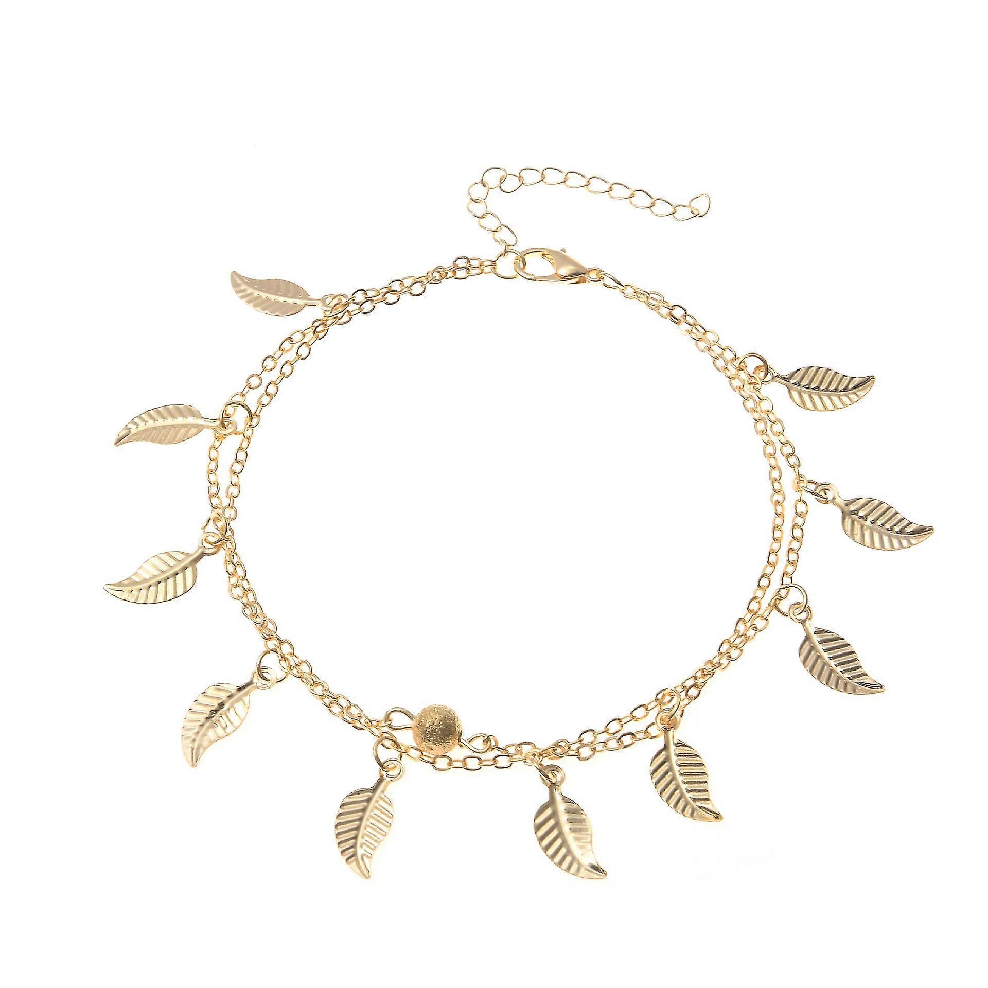 women ankle bracelet retro leaf fringed anklet toe chain ankle chain