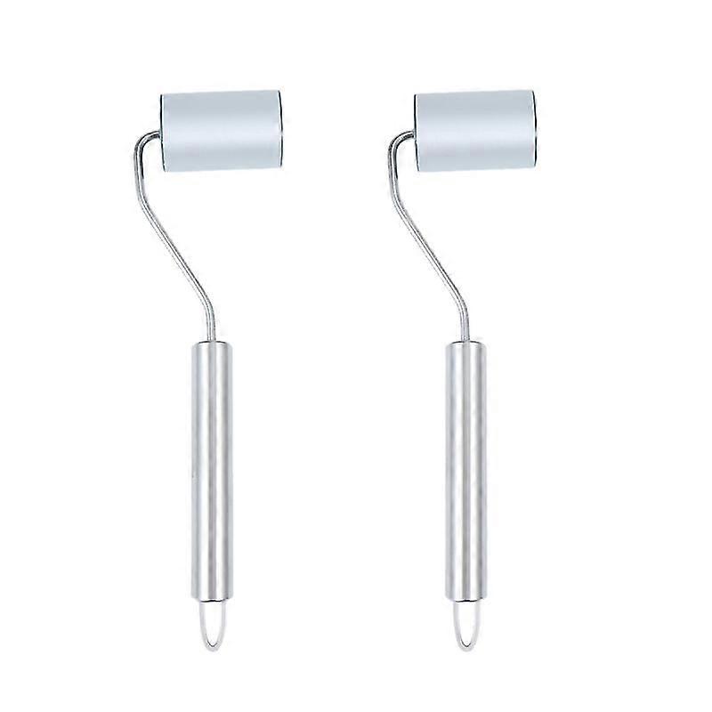 2pcs practical stainless steel rolling pin multifunctional baking tool roller flour stick for home kitchen