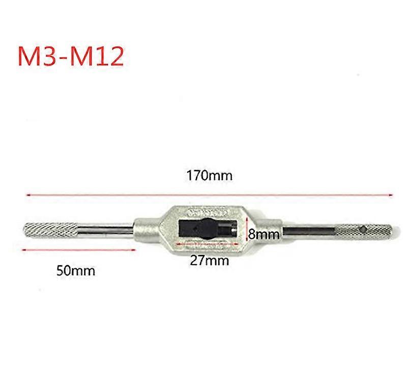 Adjustable Hand Tap Wrench Holder M1-M8 Thread Metric Handle Tapping Reamer Tool Accessories for Taps and Die Set Tap Wrench