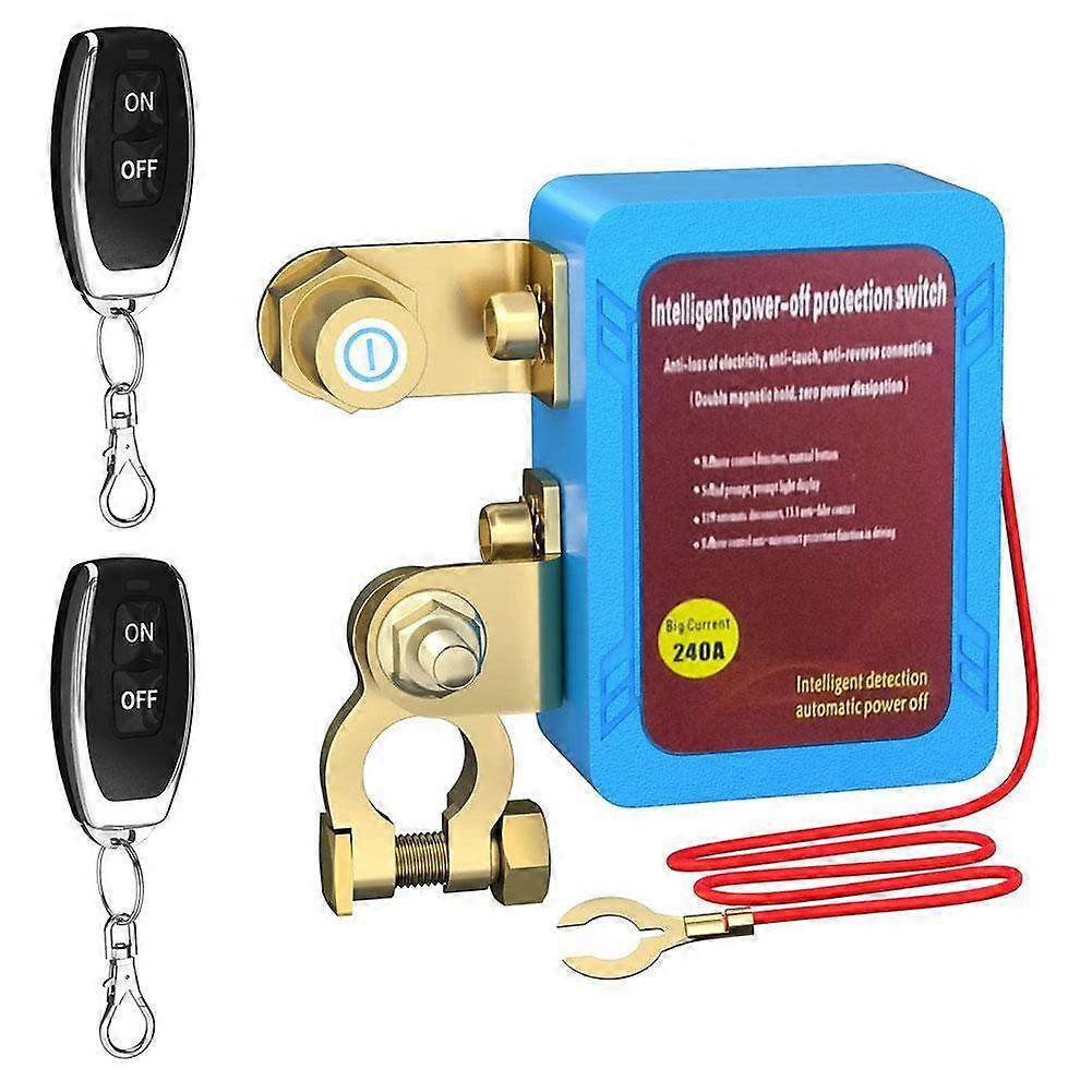 Remote Battery Disconnect Switch 12V 240A Kill Switch Automatic Power Shut Off Switch Remote Control Switch For Auto