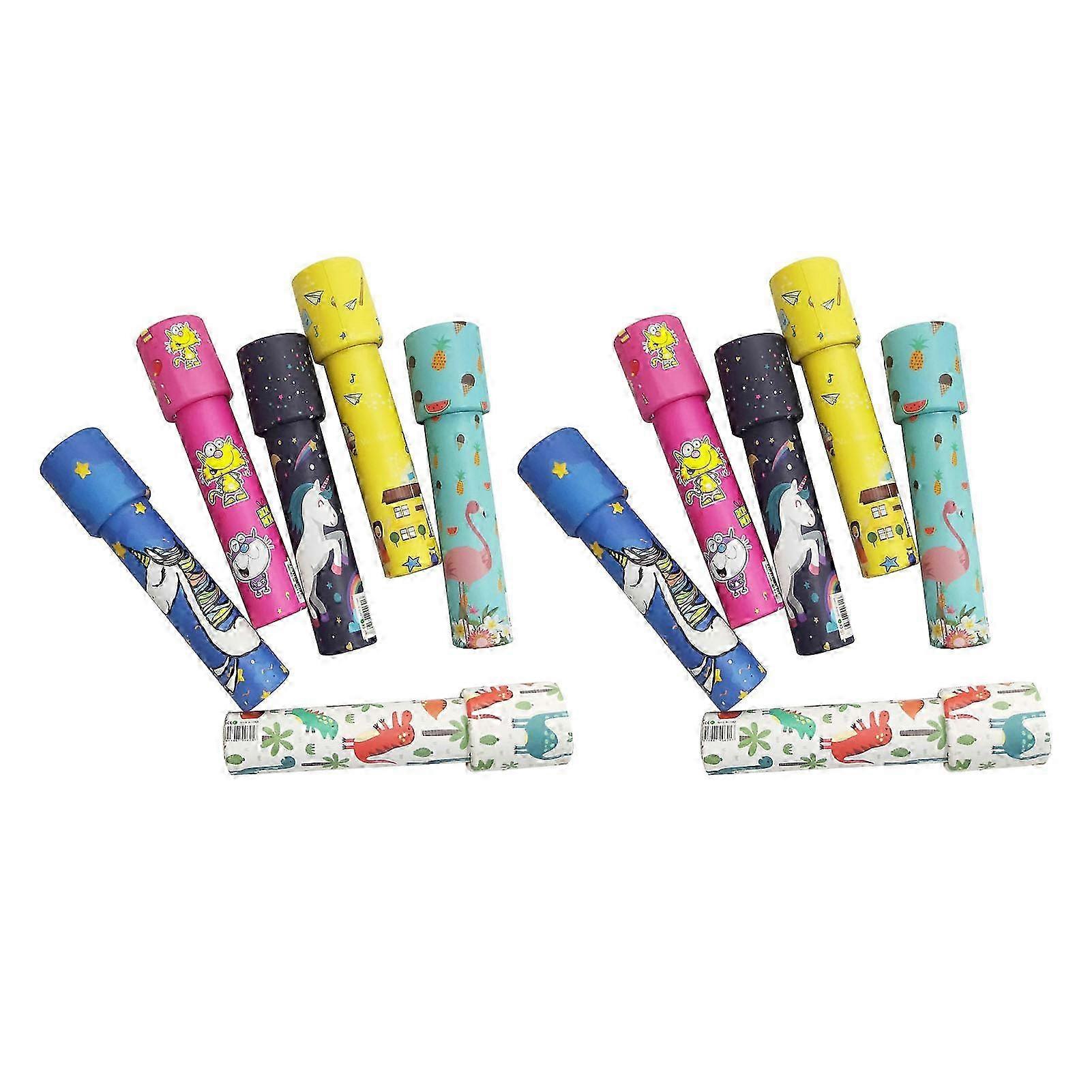 12PCS Kaleidoscope Portable Colorful Retro Classic Rotatable Kaleidoscope Toy