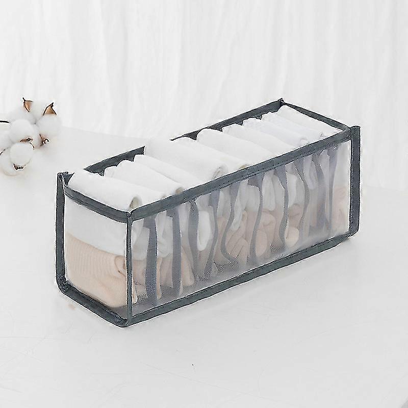 1pc/3pcs Fabric separate storage bag, Sock and Underwear Organizer - 6/7/11 Grids Drawer Organizers for Closet Storage - Foldable Cabinet Boxes for So