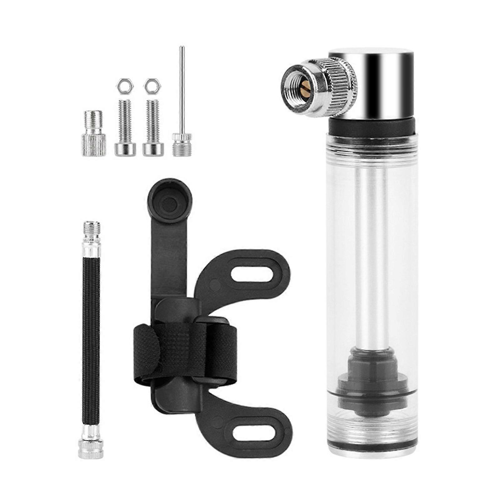Portable Bike Tire Airs Pump Compatible with American/French Airs Valves for Ball Tires