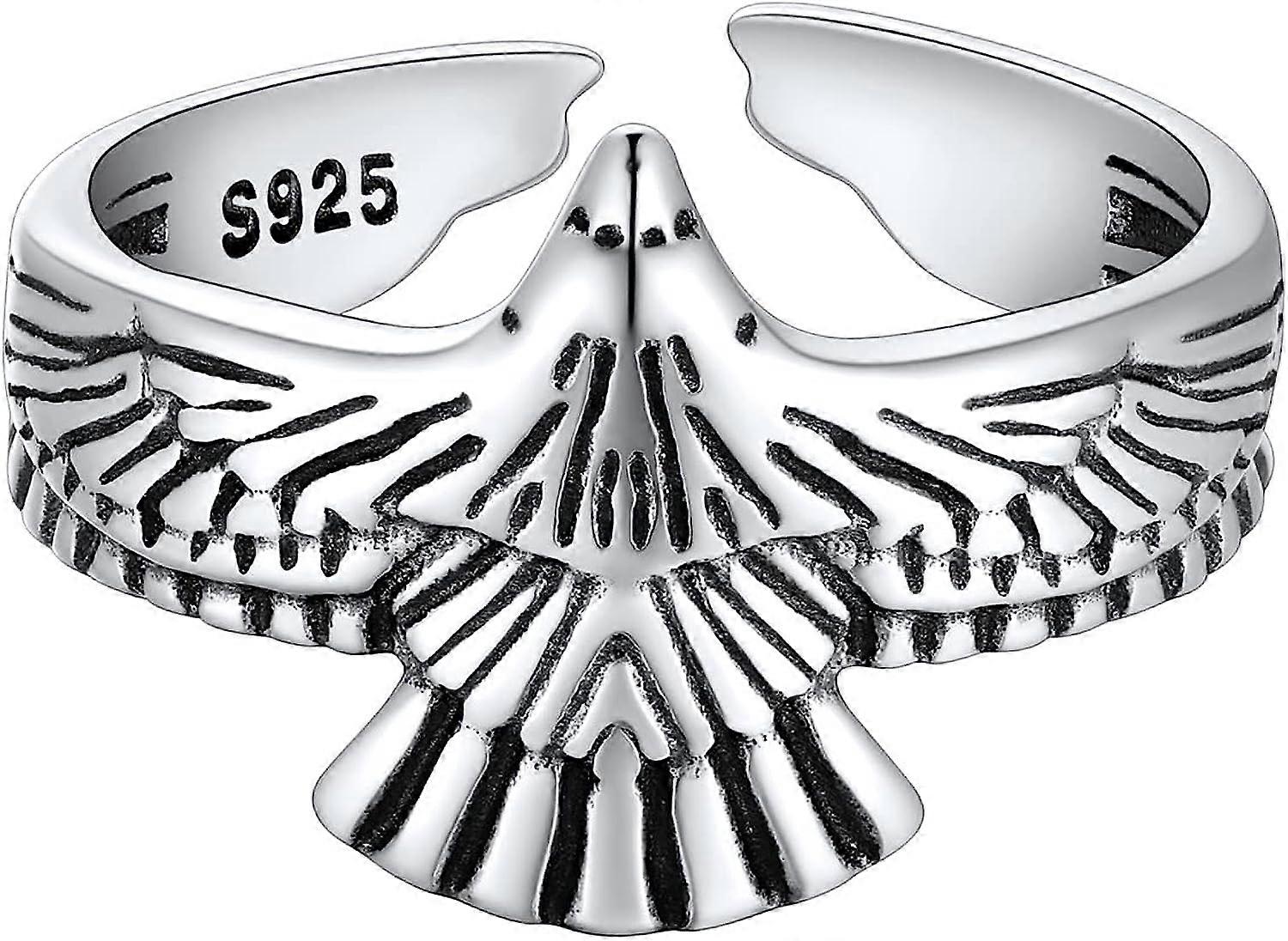 Sterling Silver Rings for Women Men, Adjustable Chic Stacking Rings, Wings/Snake/Octopus Stylish Knuckle Charms with Delicate Packaging